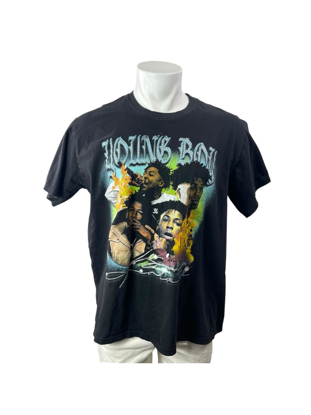 Never Broke Again Men's Black NBA YoungBoy Graphic Music T Shirt Tee Top Size XL